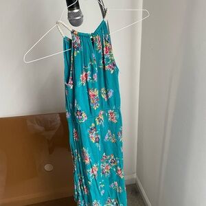 Zunie Teal Floral Casual Dress, shorts
